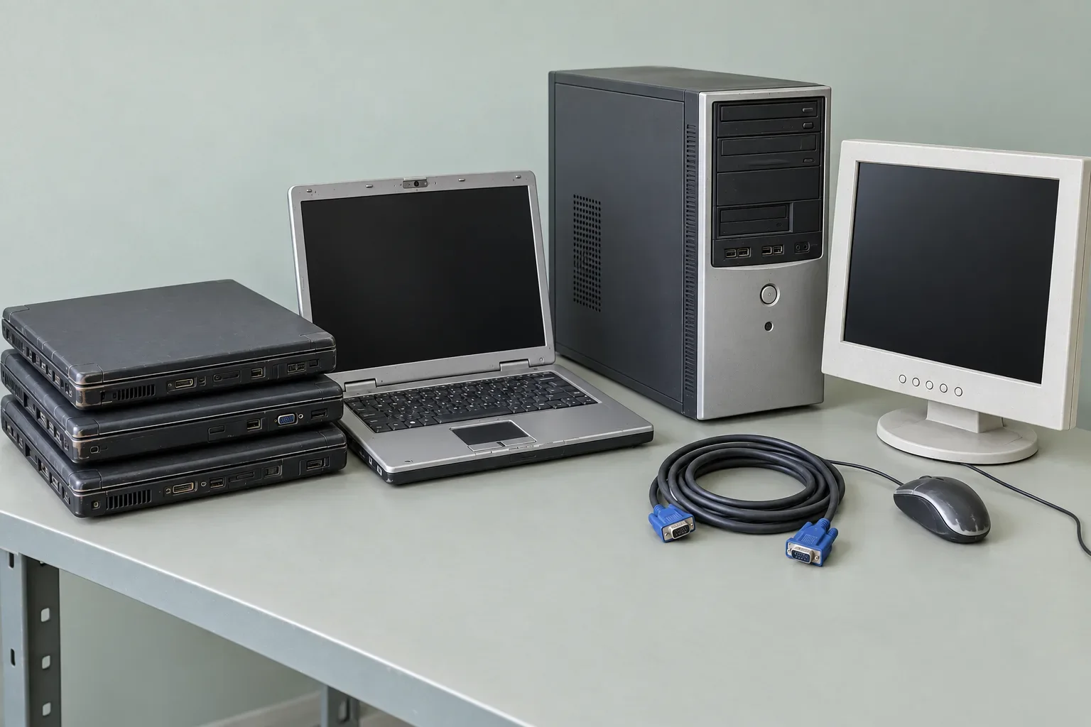 Used desktop computers and monitors
