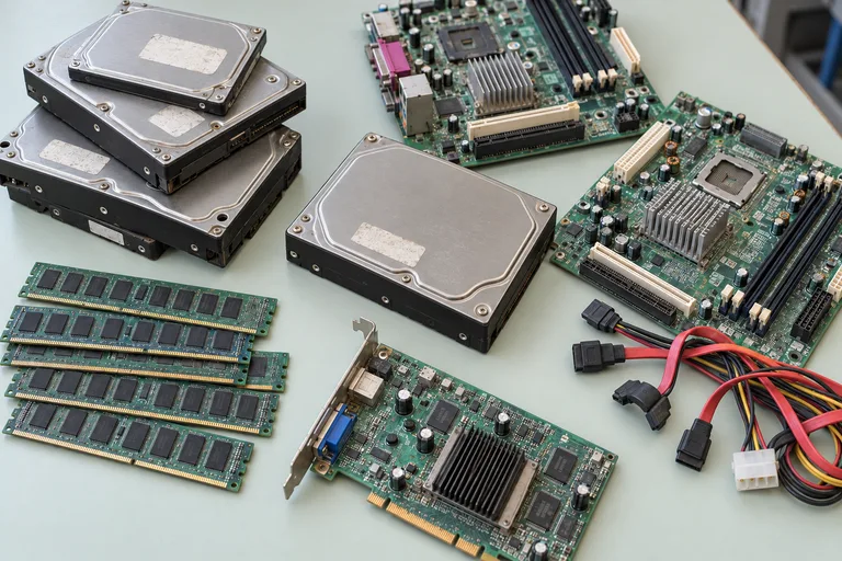 Illustrative arrangement of circuit boards and computer components