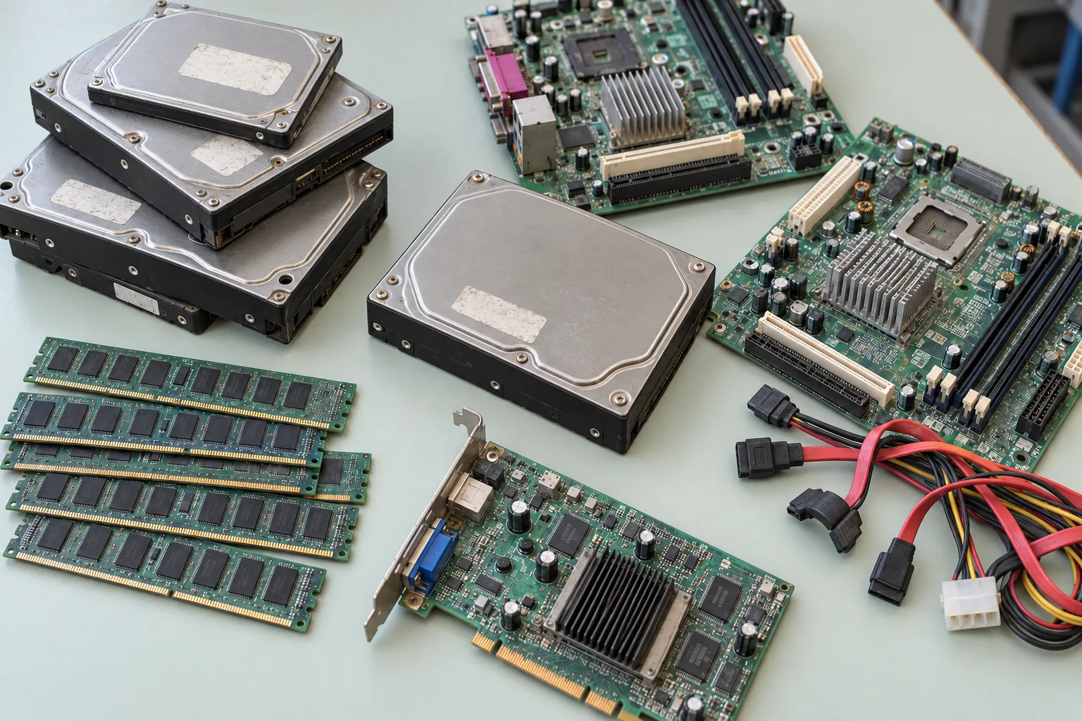 Motherboards, graphics cards and memory modules